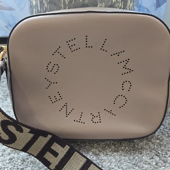 Stella McCartney Beige Crossbody with Logo Strap - Picture 2 of 13